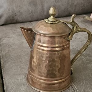 Vintage Copper and Brass Teapot